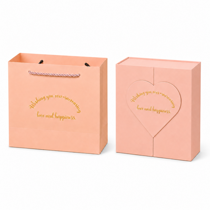 Heart Empty Gift Box with Matching Handbag