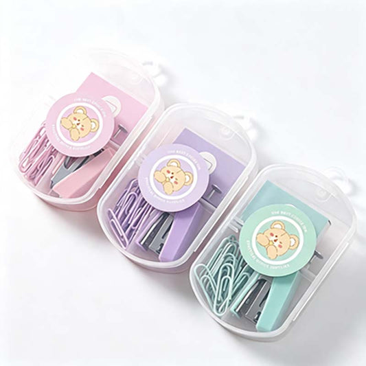 Pastel Desk Clip Stationery Set