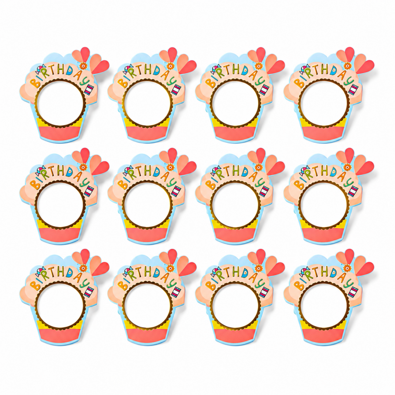 10 Happy Birthday Photo Prop Glasses Set