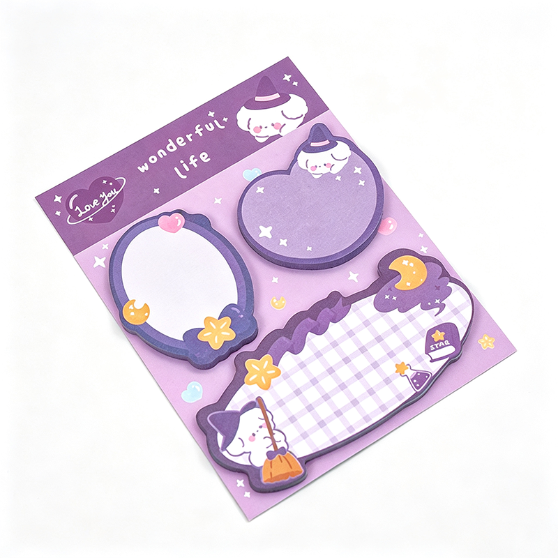 Cute Character Sticky Notes Set
