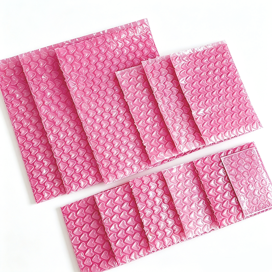 Pink Bubble Cushion Packaging Pouches