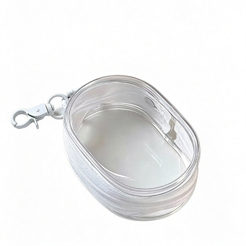 Clear Retractable Earphone Cable Organizer Pouch