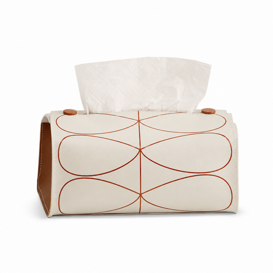 Printed PU Leather Tissue Holder