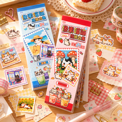 Pixel Cat Deco Sticker Booklet