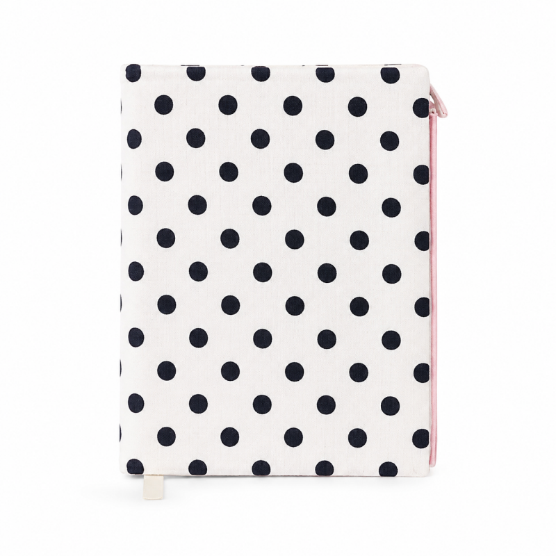 Polka Dot Fabric Notebook Cover