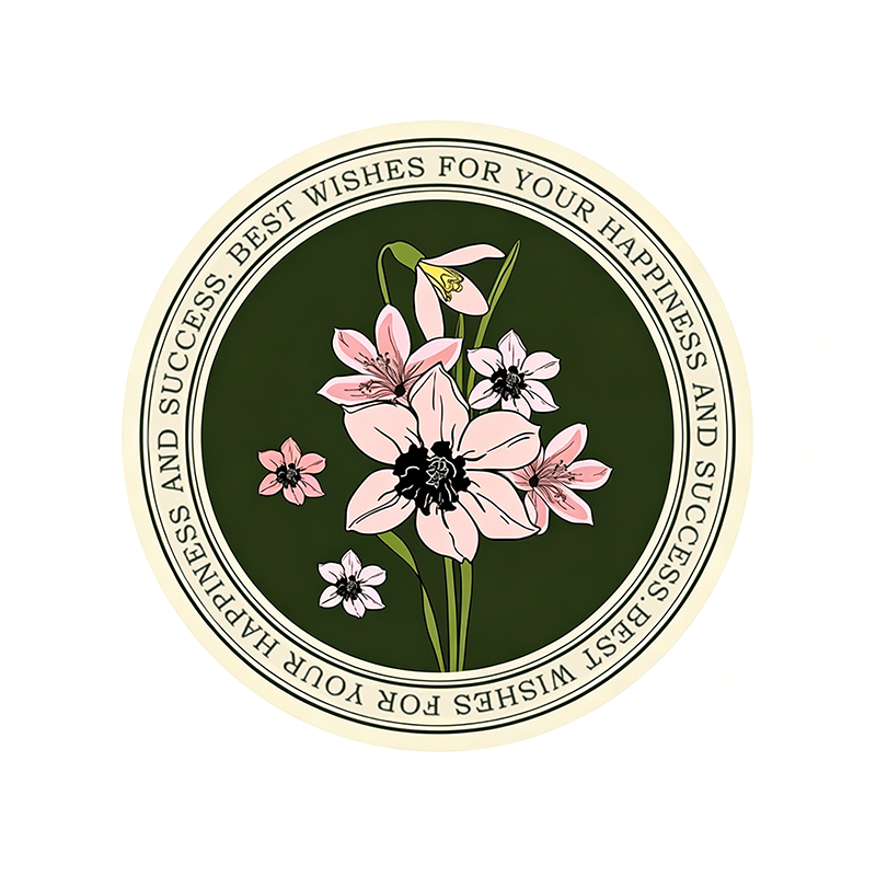 10 Floral Round Diatomite Coaster