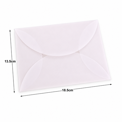 10 Frosted Translucent Vellum Envelopes