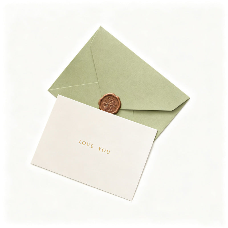 Green Envelope & A6 Greeting Cards Set