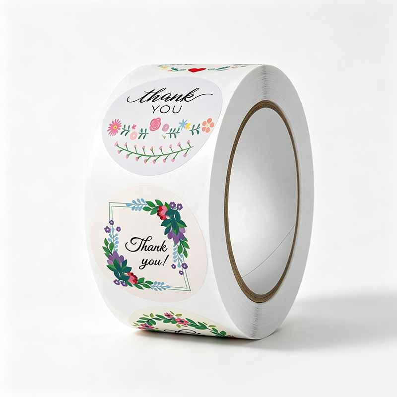 Positive Floral Seal Sticker Roll