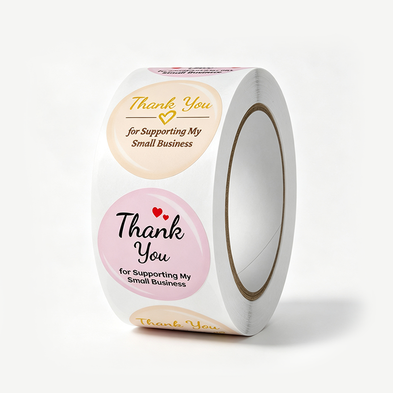 Positive Floral Seal Sticker Roll