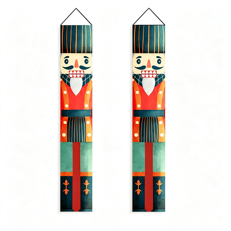Christmas Porch Banner Door Decorations