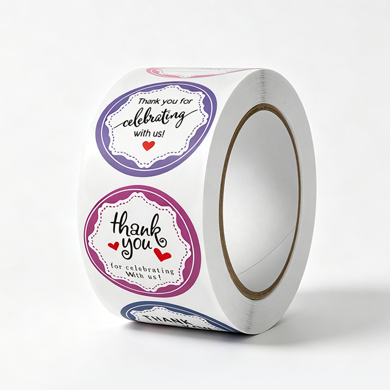 Positive Floral Seal Sticker Roll