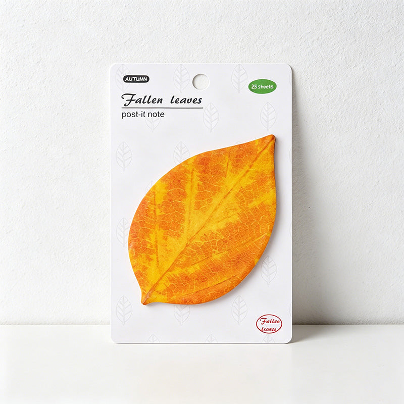 25 Sheets Leaf Shaped Sticky Note