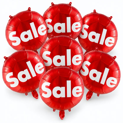 18-Inch SALE Round Foil Balloons – 50-Piece Pack