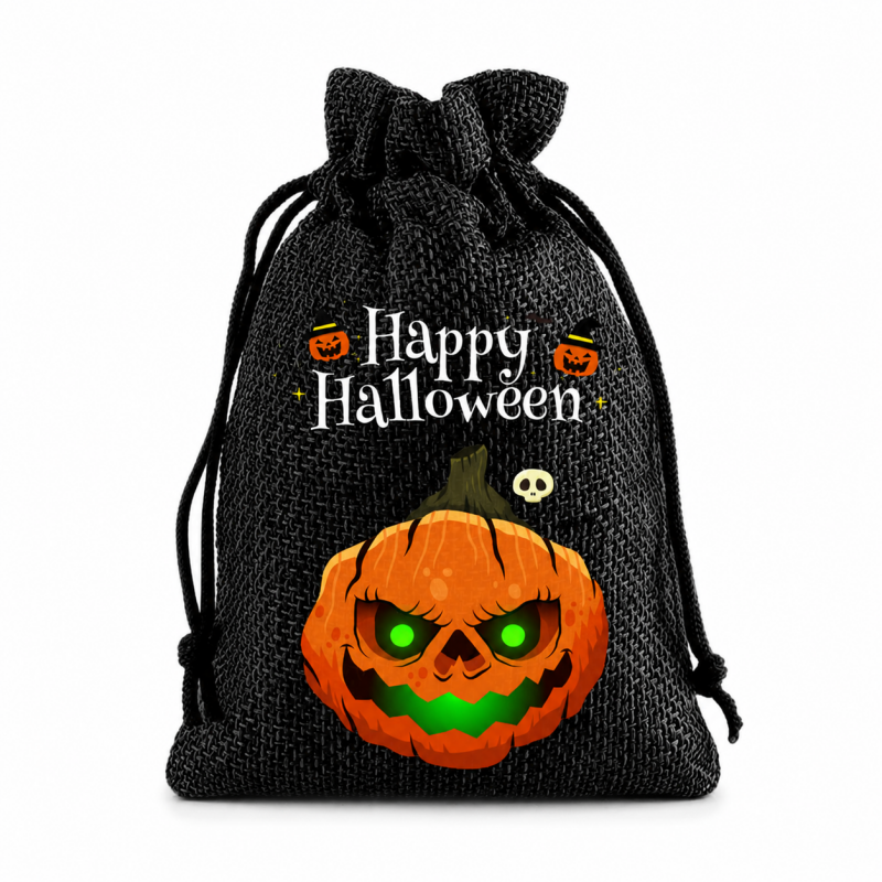 10 Black Series Halloween Candy Gift Packaging Drawstring Bags