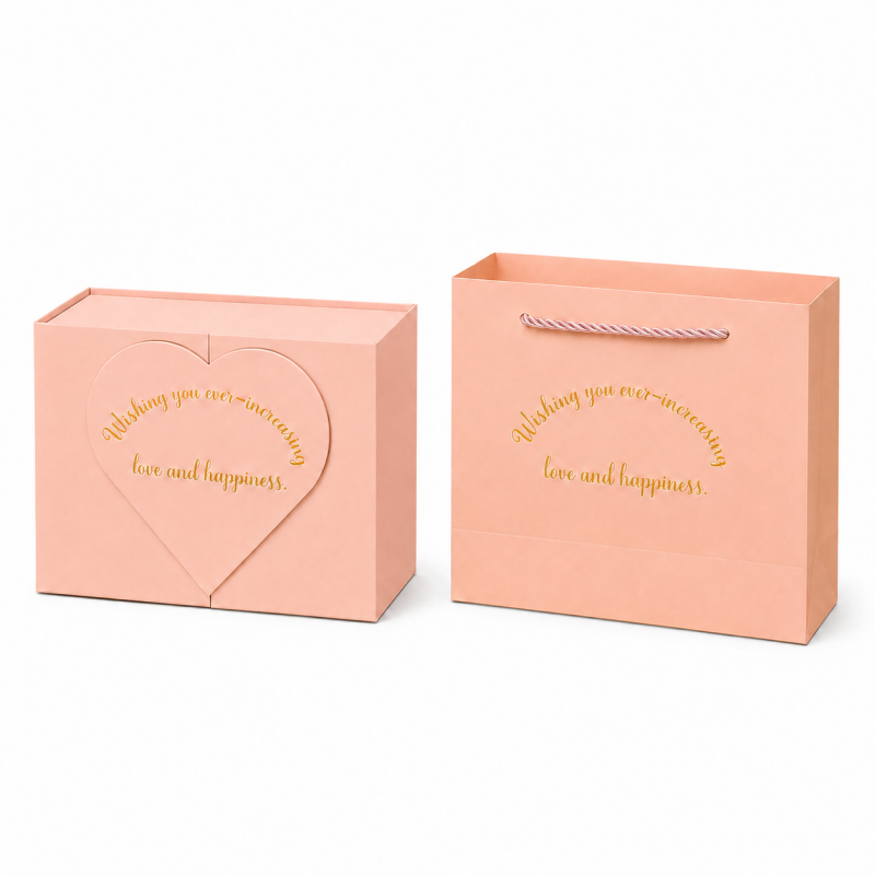 Heart Empty Gift Box with Matching Handbag