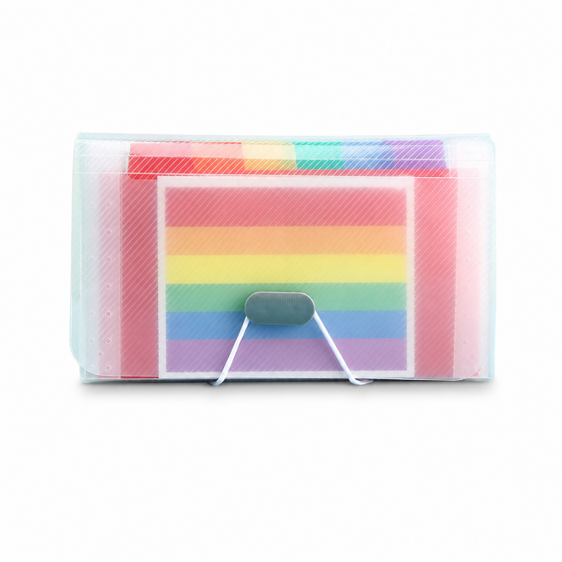 Rainbow Elastic File Organizer Pouch