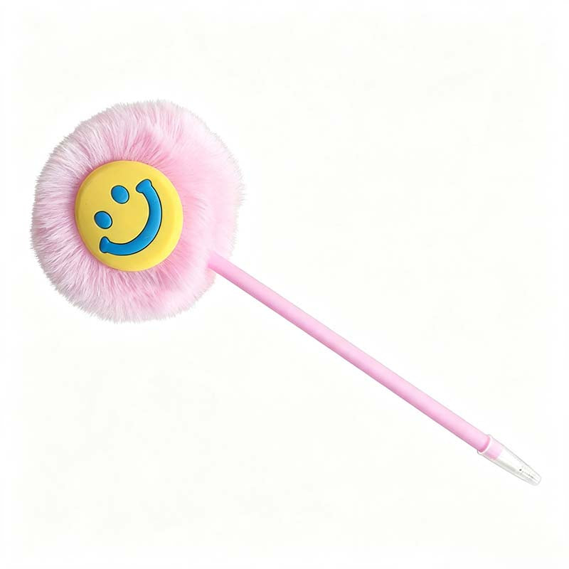 Smiley Pom Topper Gel Pen