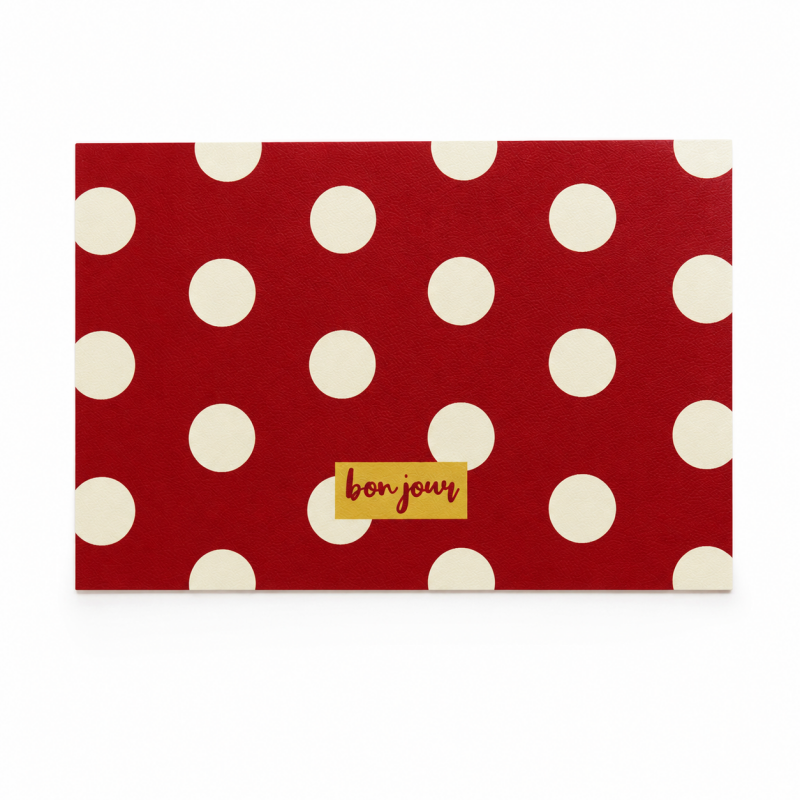 Polka Dot Leather Placemat