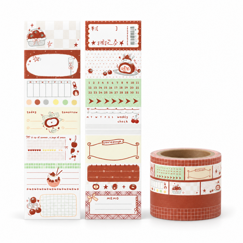 Orchard Fruit Writable Memo Sticker Roll