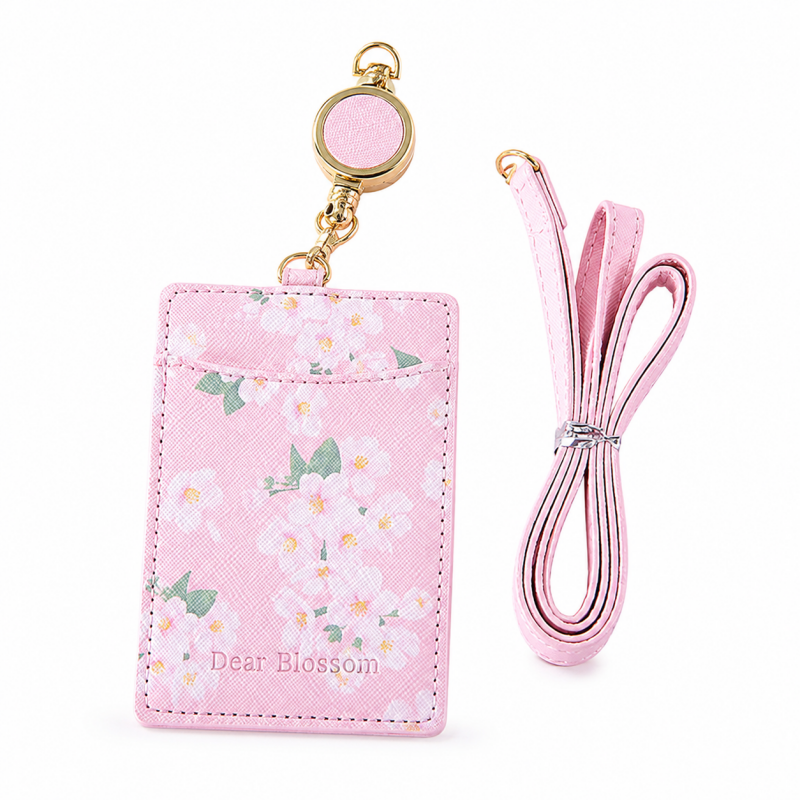 Blossom Print Lanyard Card Holder