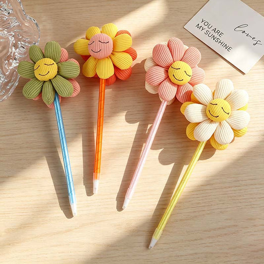 Daisy Plush Topper Gel Pen