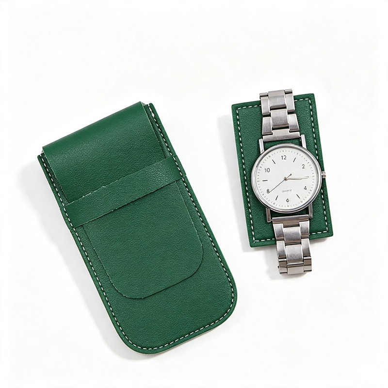 Leather Look Watch Travel Pouch