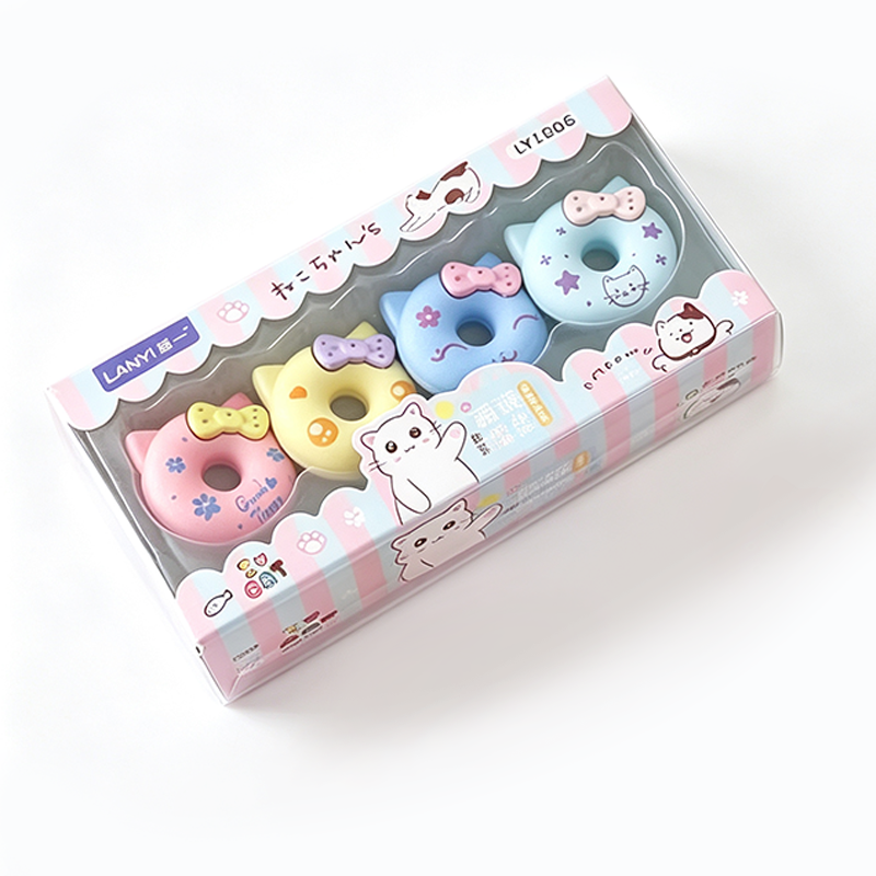 Cat Kawaii Eraser Gift Box