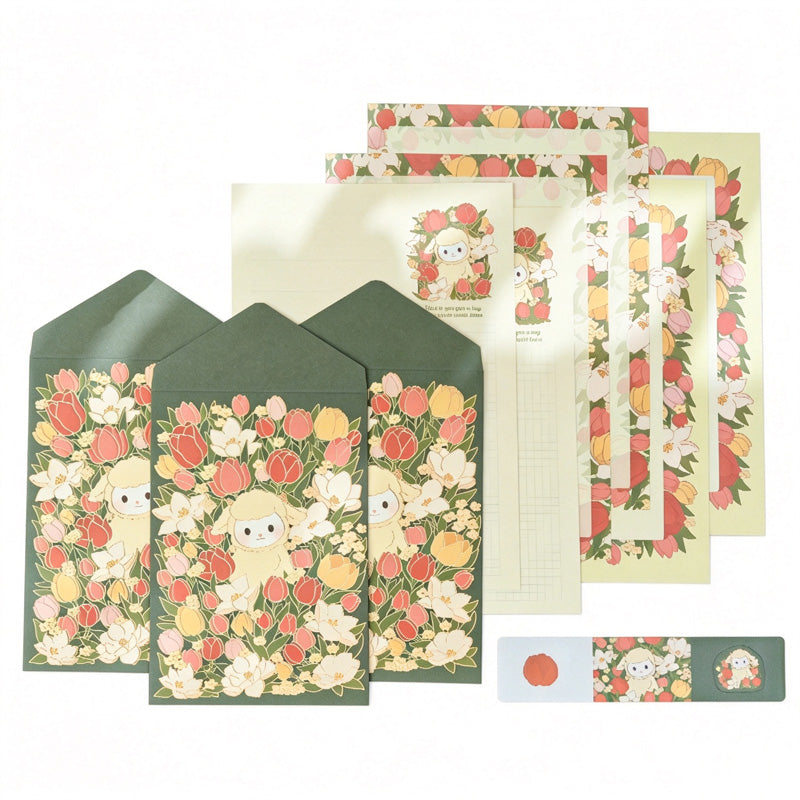Floral Letter Paper Envelope Set