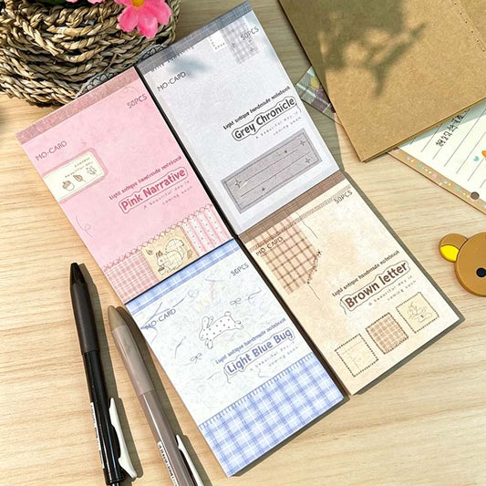 Vintage Ticket Grid Memo Pad