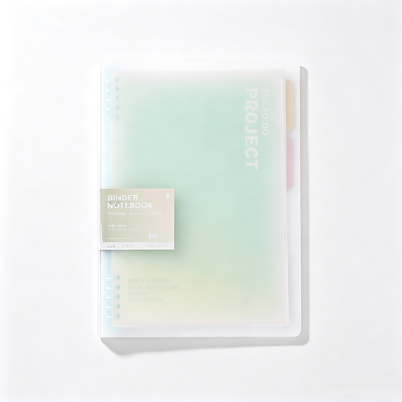 Translucent Pastel Gradient B5 Binder Notebook