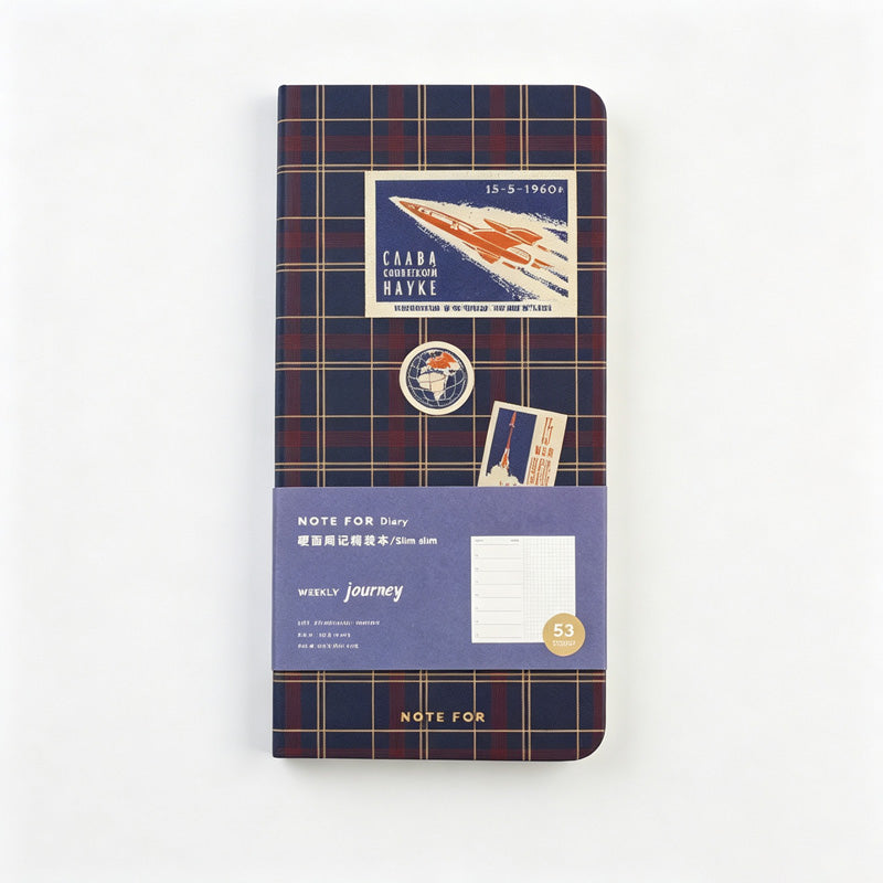British Plaid Slim Weekly Planner Notebook