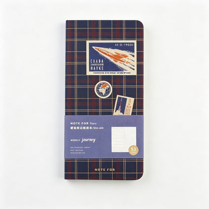British Plaid Slim Weekly Planner Notebook