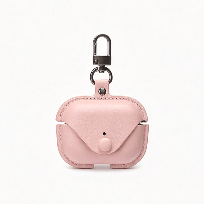 Leather Earbud Case With Carabiner