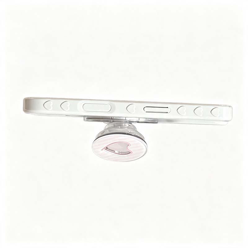 Heart Polka Dot Mirror MagSafe Phone Grip & Stand
