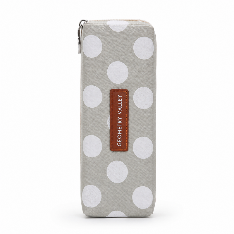 Dot Grid Fabric Pencil Case