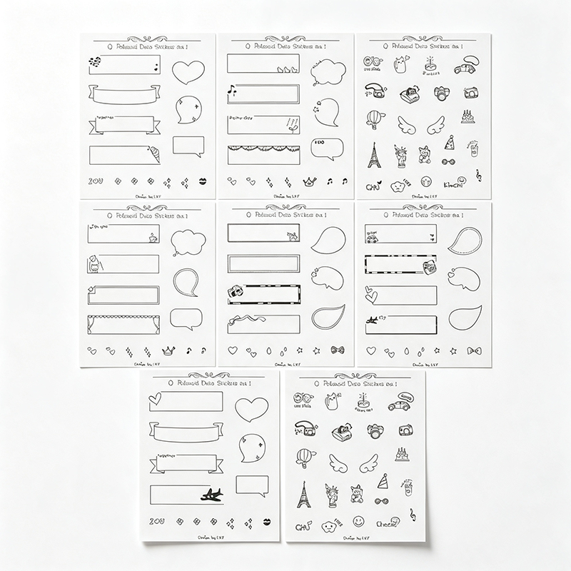 Speech Bubble & Label Sticker Set Sticker Sheet