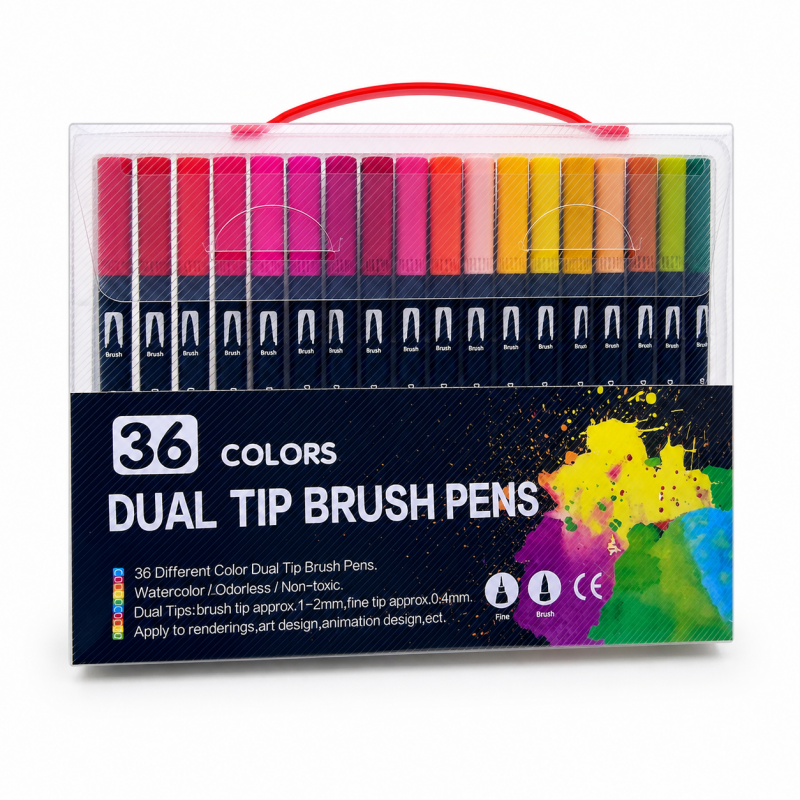Dual Tip Brush Marker Set