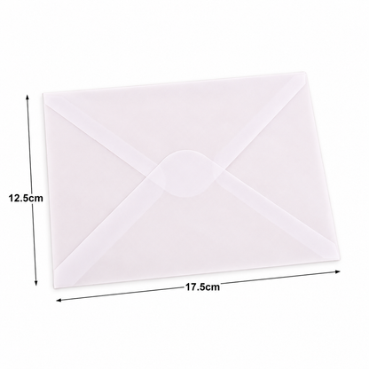 10 Frosted Translucent Vellum Envelopes