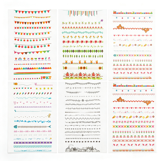 Cute Divider Line Sticker Set Sticker Sheet