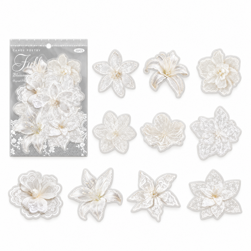 Blossom Silver-Foil PET Sticker Pack
