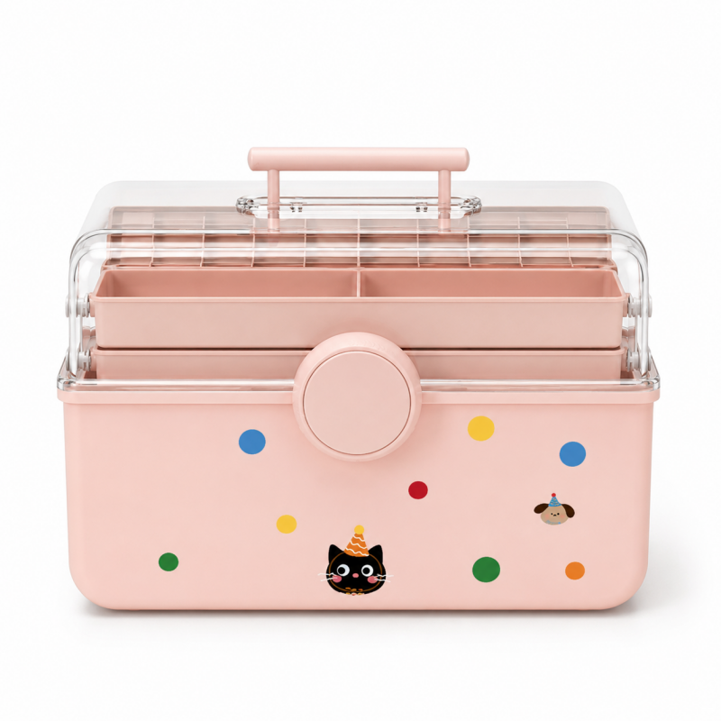Covered Desktop Stationery Storage Box