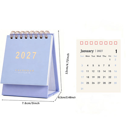 2027 Gold-Foil Mini Desk Calendar