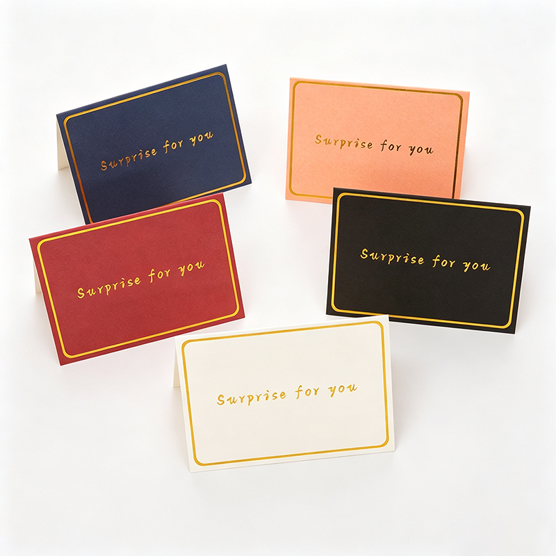 5 Colors Foil Stamped Message Cards