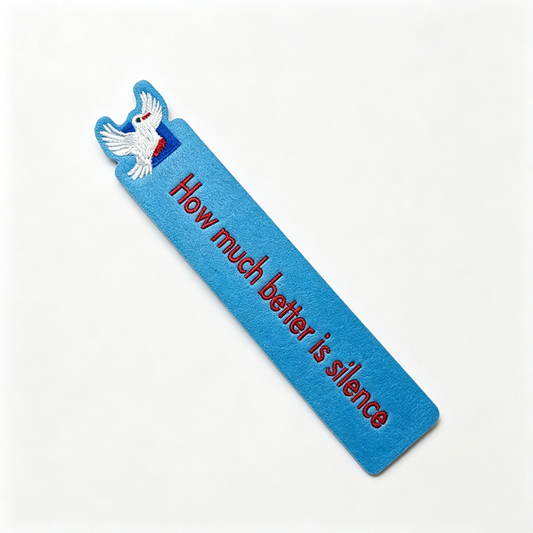Embroidered Felt Quote Bookmark