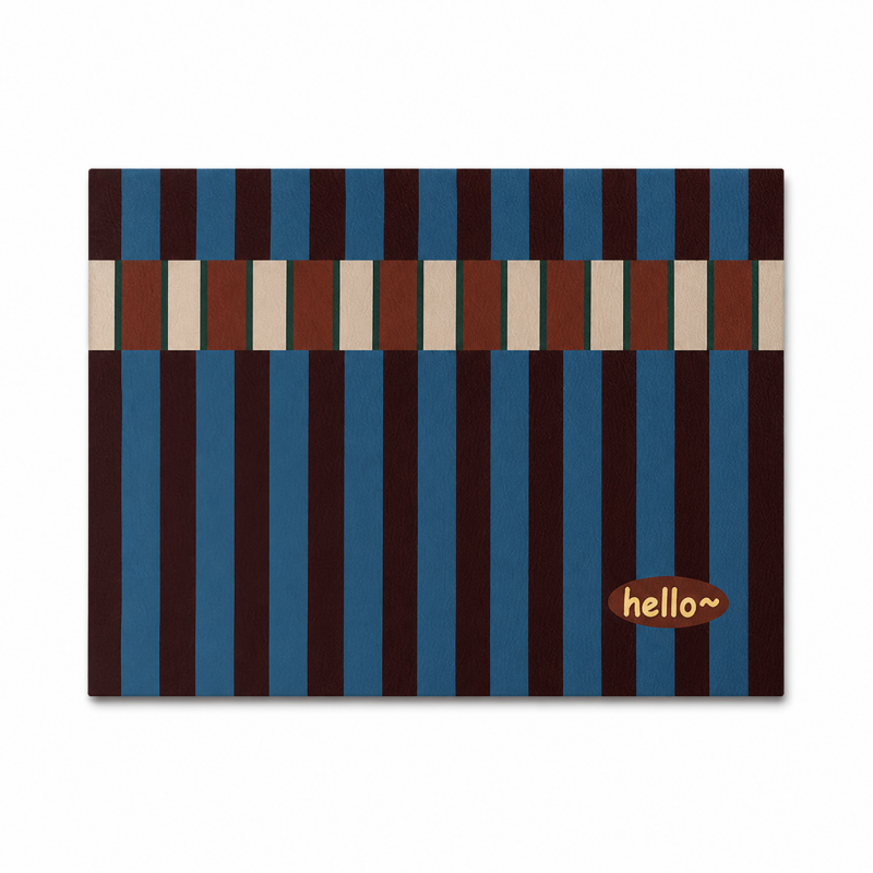 Vintage Stripe Leather Placemat