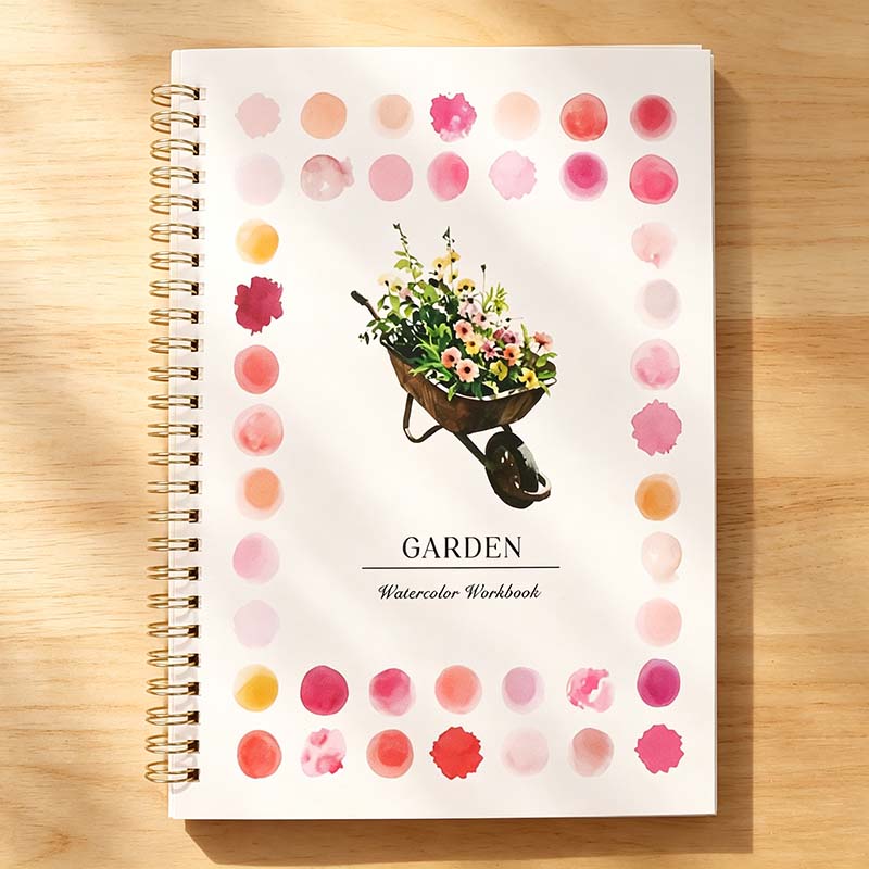 Botanical Dot Border Spiral Sketchbook