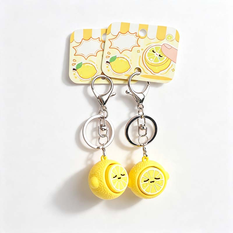 Lemon Face Squeeze Keychain