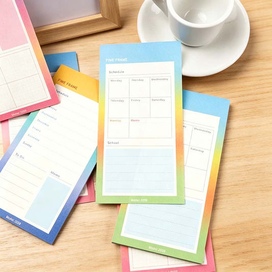 8 Color Frame Planning Memo Pad
