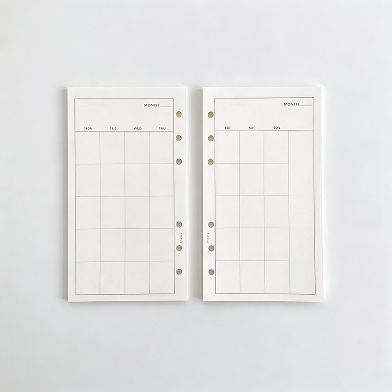 A6 Planner Binder Refill Paper